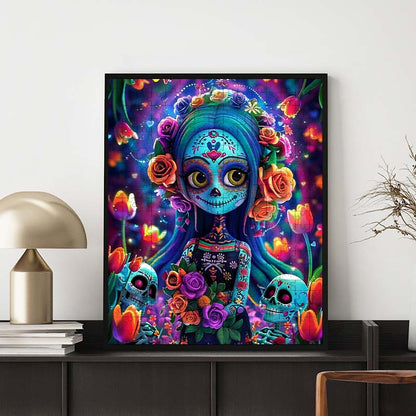 Sugar Skull Girl - Wooden Jigsaw Puzzle