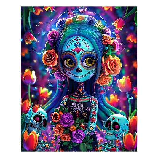 Sugar Skull Girl - Wooden Jigsaw Puzzle