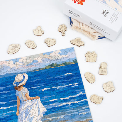 Girl on Beach - Wooden Jigsaw Puzzle