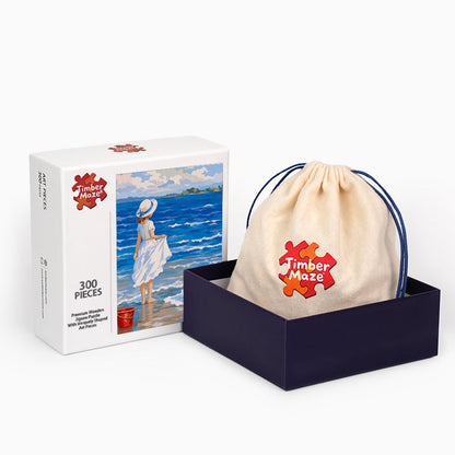 Girl on Beach - Wooden Jigsaw Puzzle
