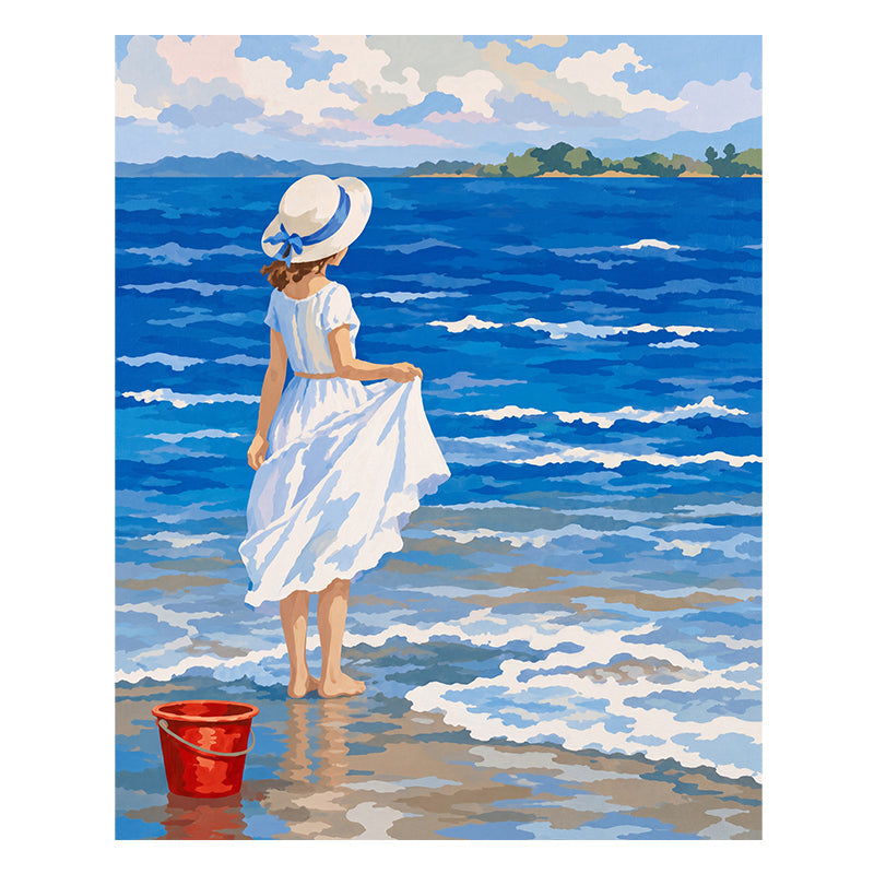 Girl on Beach - Wooden Jigsaw Puzzle