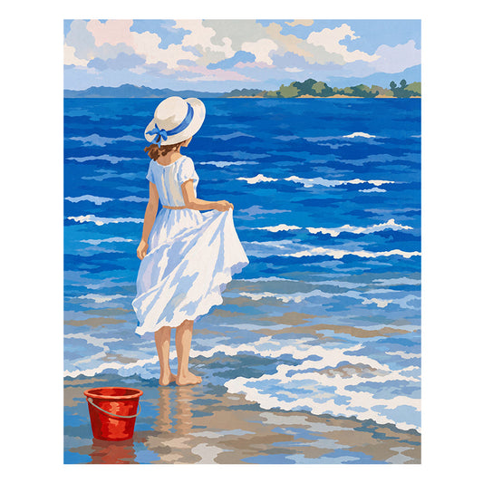 Girl on Beach - Wooden Jigsaw Puzzle