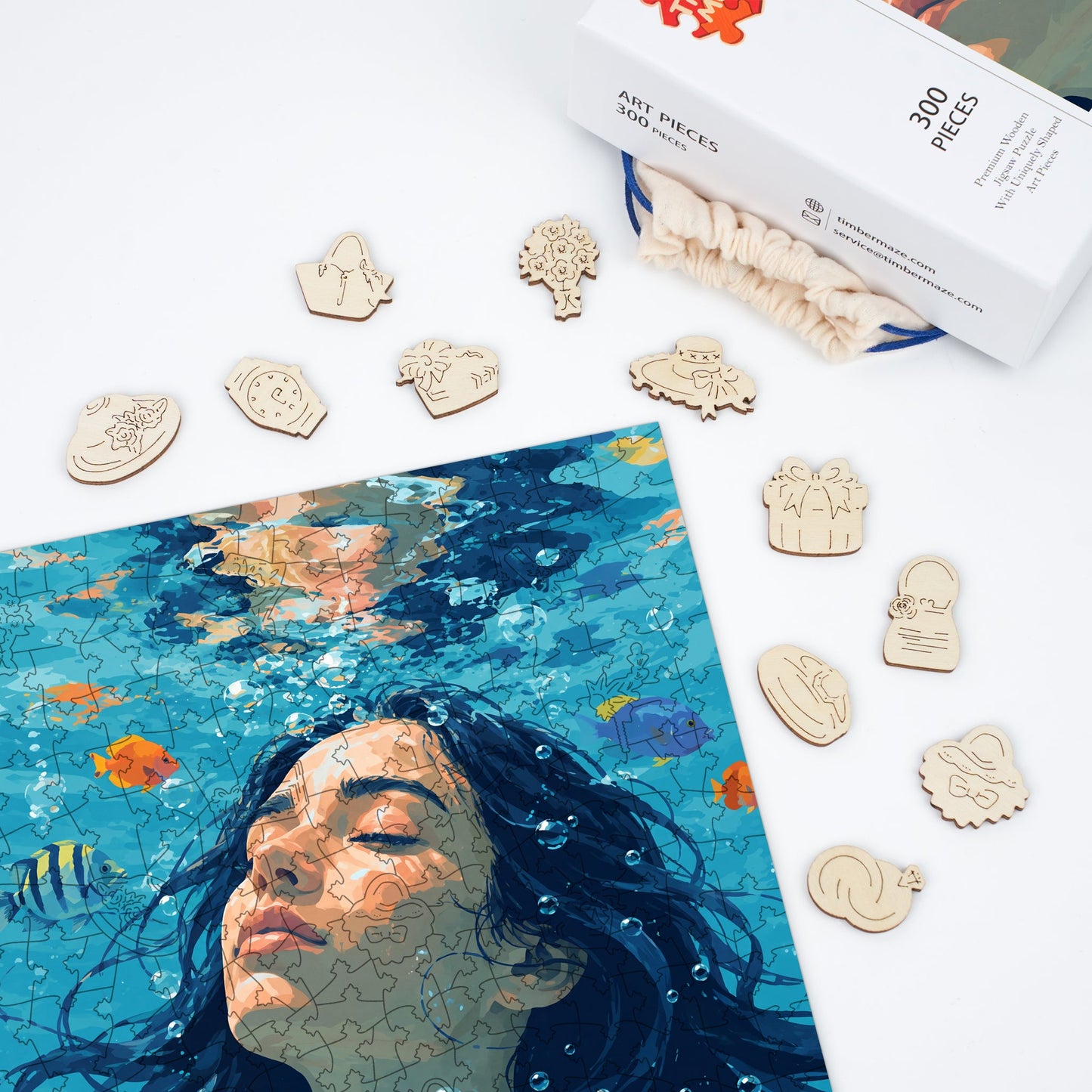 Silent Ocean Reverie - Wooden Jigsaw Puzzle