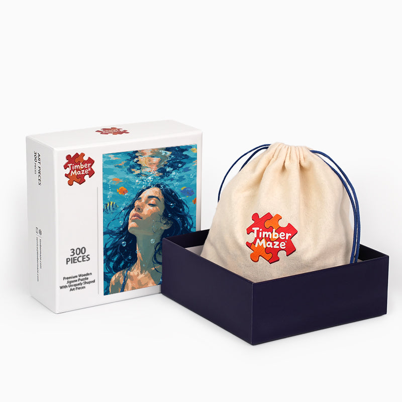 Silent Ocean Reverie - Wooden Jigsaw Puzzle