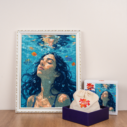 Silent Ocean Reverie - Wooden Jigsaw Puzzle