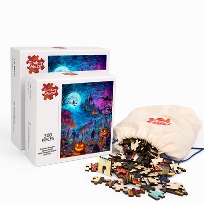 Spooky Night Parade - Wooden Jigsaw Puzzle
