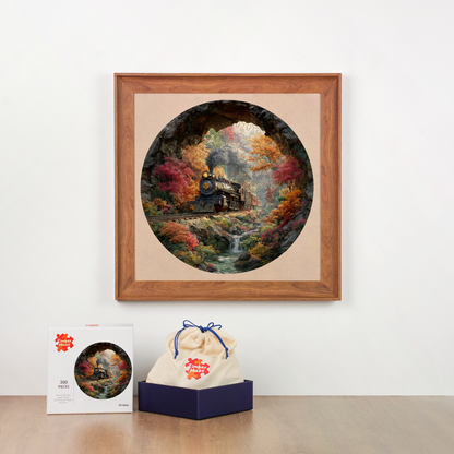 Autumn Rails - Wooden Jigsaw Puzzle
