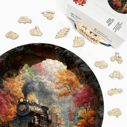 Autumn Rails - Wooden Jigsaw Puzzle