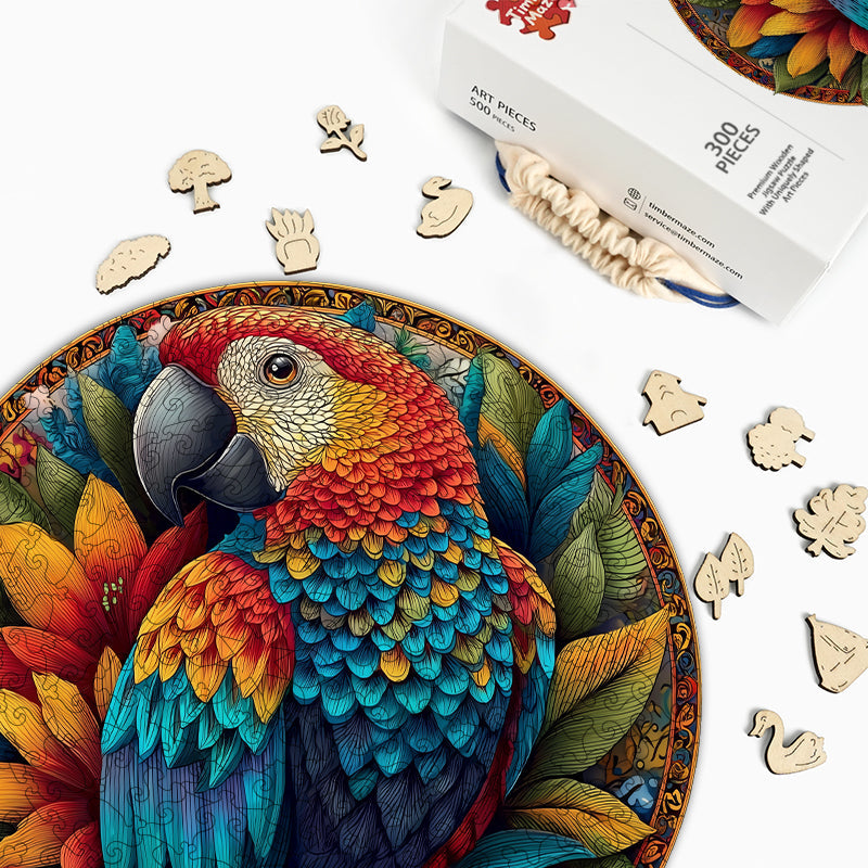 Birds of Bloom - Wooden Jigsaw Puzzle