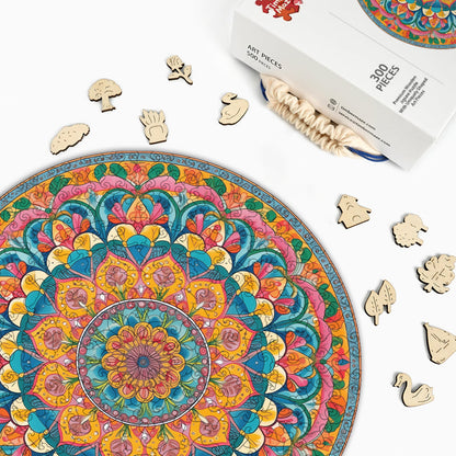 Floral Zen - Wooden Jigsaw Puzzle