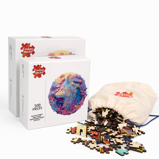 Fox & Flowers - Wooden Jigsaw Puzzle