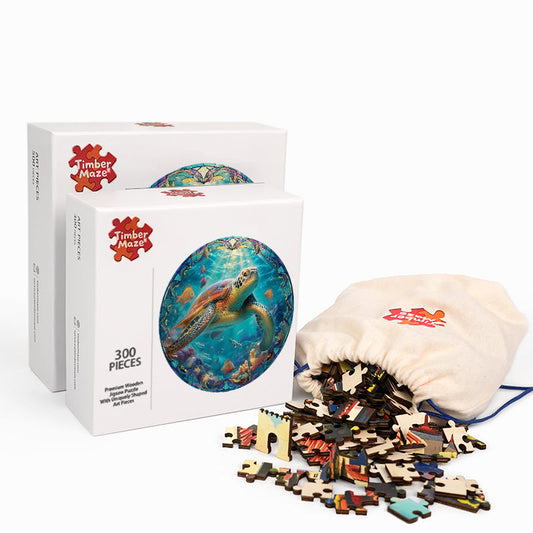 Turtle's Journey - Wooden Jigsaw Puzzle