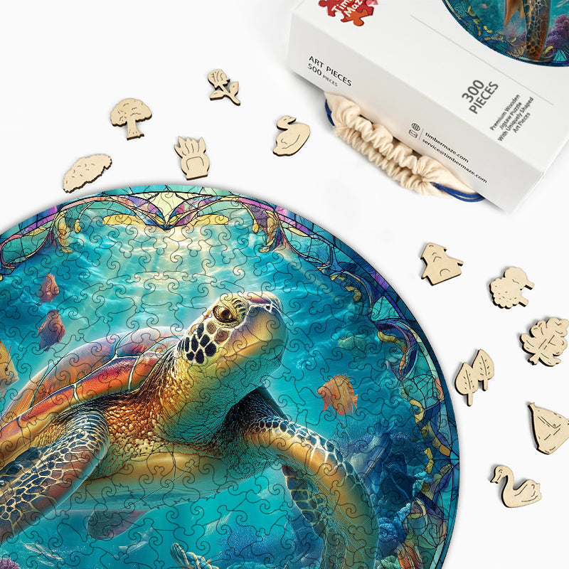 Turtle's Journey - Wooden Jigsaw Puzzle