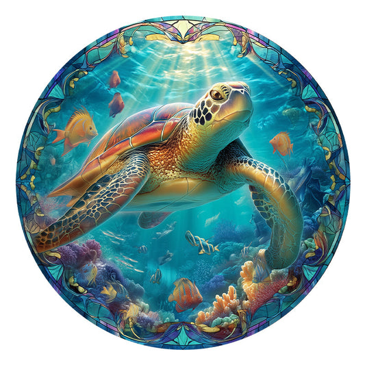 Turtle's Journey - Wooden Jigsaw Puzzle