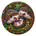 Hedgehog Family - Wooden Jigsaw Puzzle