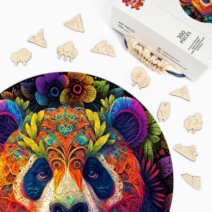 Panda Mandala - Wooden Jigsaw Puzzle
