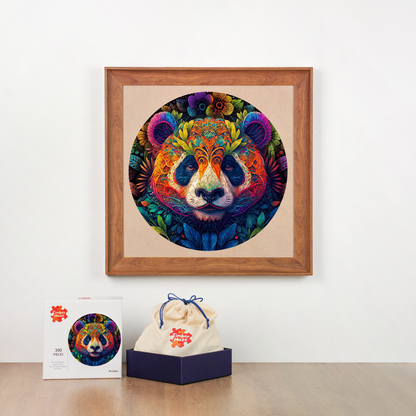 Panda Mandala - Wooden Jigsaw Puzzle