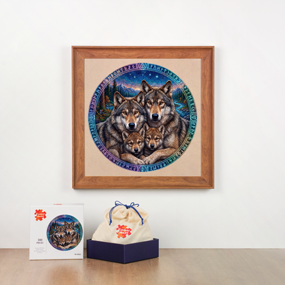 Wolf Pack Rune - Wooden Jigsaw Puzzle
