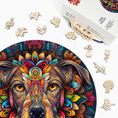 Mandala Dog - Wooden Jigsaw Puzzle