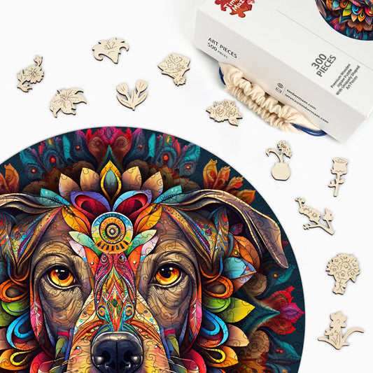 Mandala Dog - Wooden Jigsaw Puzzle