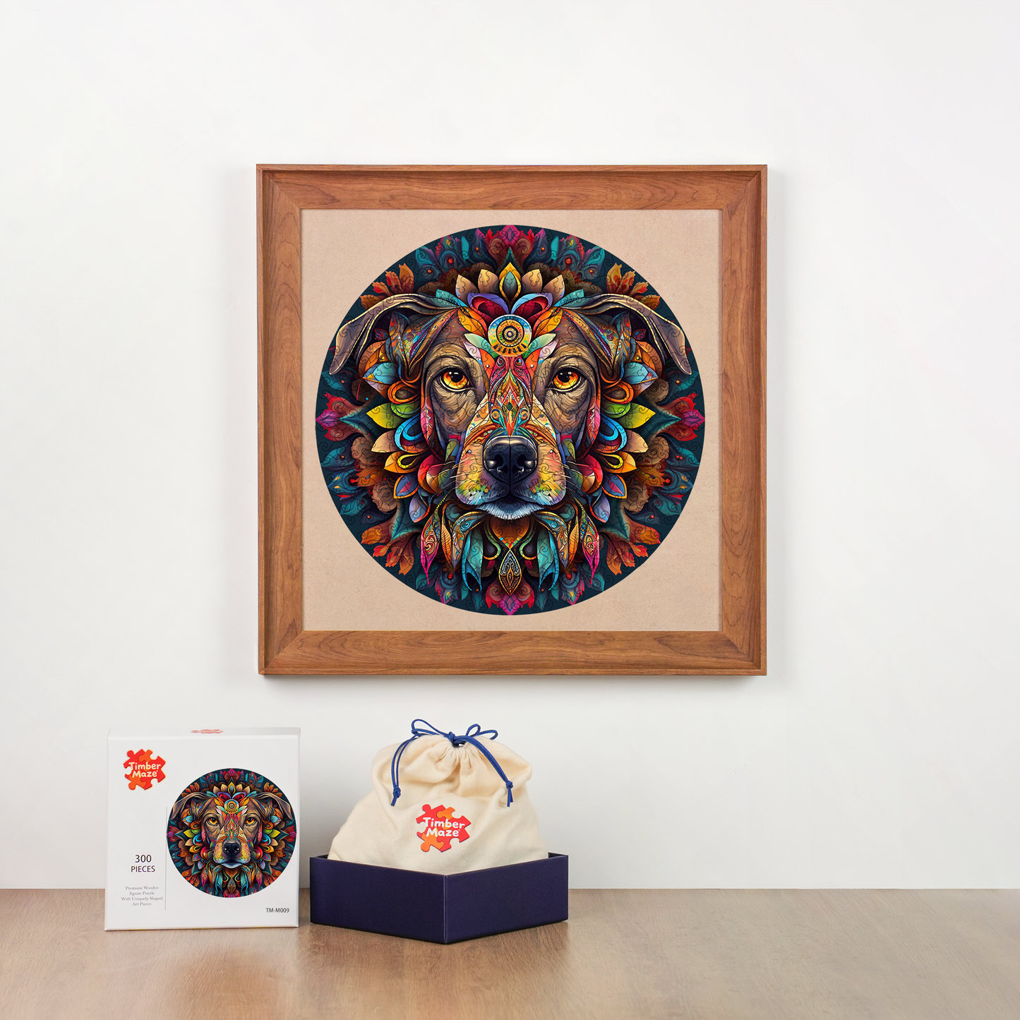 Mandala Dog - Wooden Jigsaw Puzzle