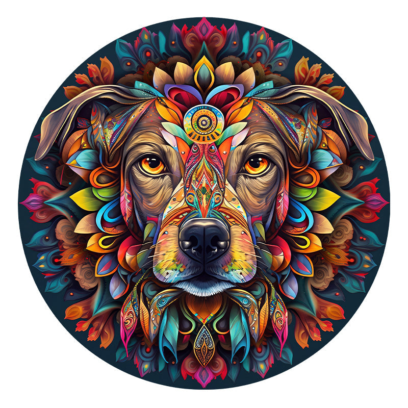 Mandala Dog - Wooden Jigsaw Puzzle