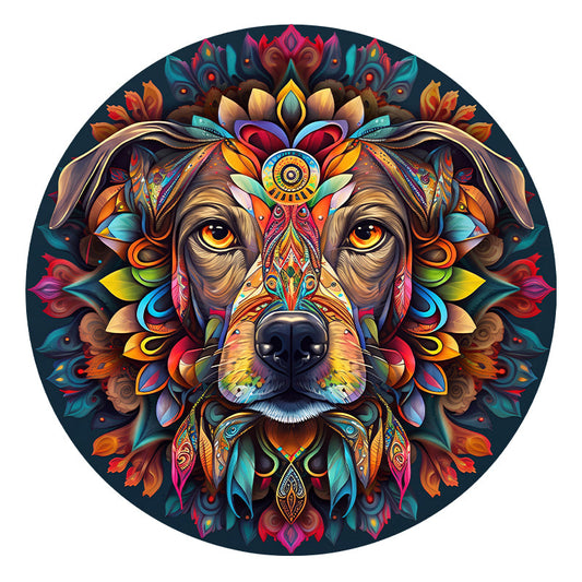 Mandala Dog - Wooden Jigsaw Puzzle