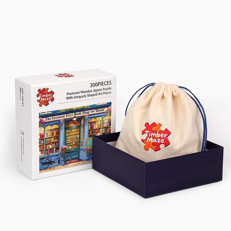 Charming Bookshop - Wooden Jigsaw Puzzle