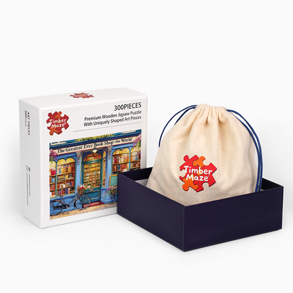 Charming Bookshop - Wooden Jigsaw Puzzle