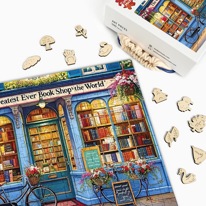 Charming Bookshop - Wooden Jigsaw Puzzle