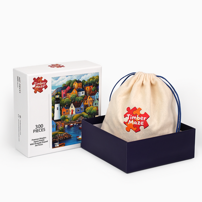 Colorful Village - Wooden Jigsaw Puzzle