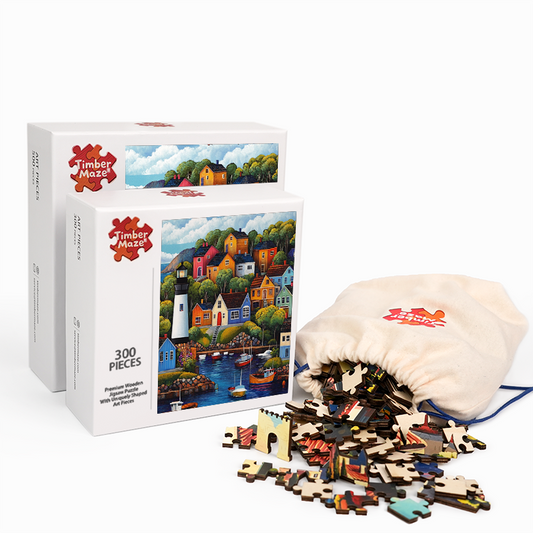 Colorful Village - Wooden Jigsaw Puzzle