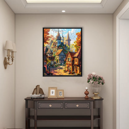 A Storybook Village - Wooden Jigsaw Puzzle