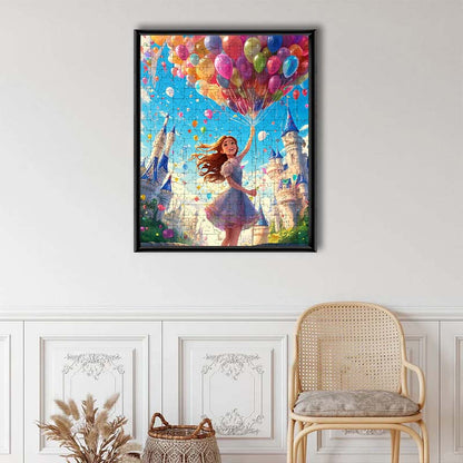 Balloon Castle Dream - Wooden Jigsaw Puzzle