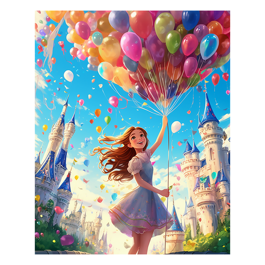 Balloon Castle Dream - Wooden Jigsaw Puzzle