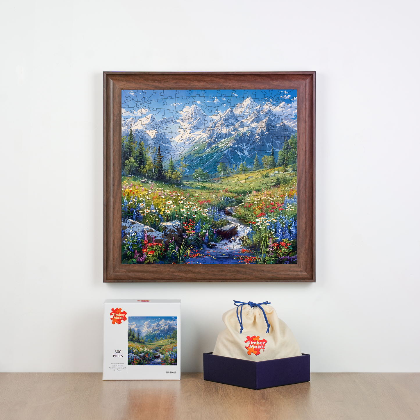Alpine Bloom - Wooden Jigsaw Puzzle