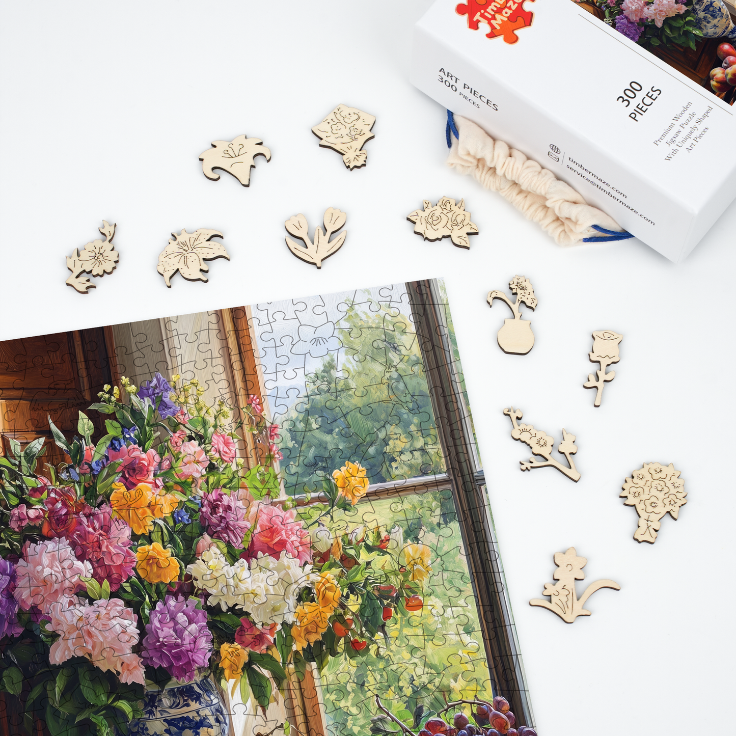 Flowers & Fruit - Wooden Jigsaw Puzzle