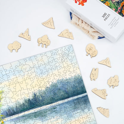 Boats in the Lake - Wooden Jigsaw Puzzle