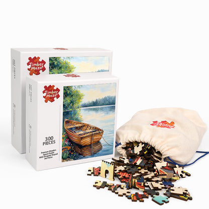 Boats in the Lake - Wooden Jigsaw Puzzle