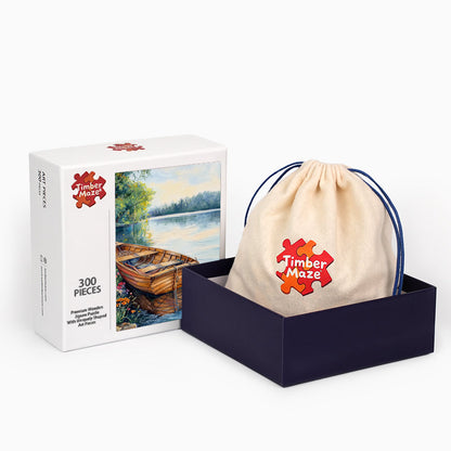 Boats in the Lake - Wooden Jigsaw Puzzle