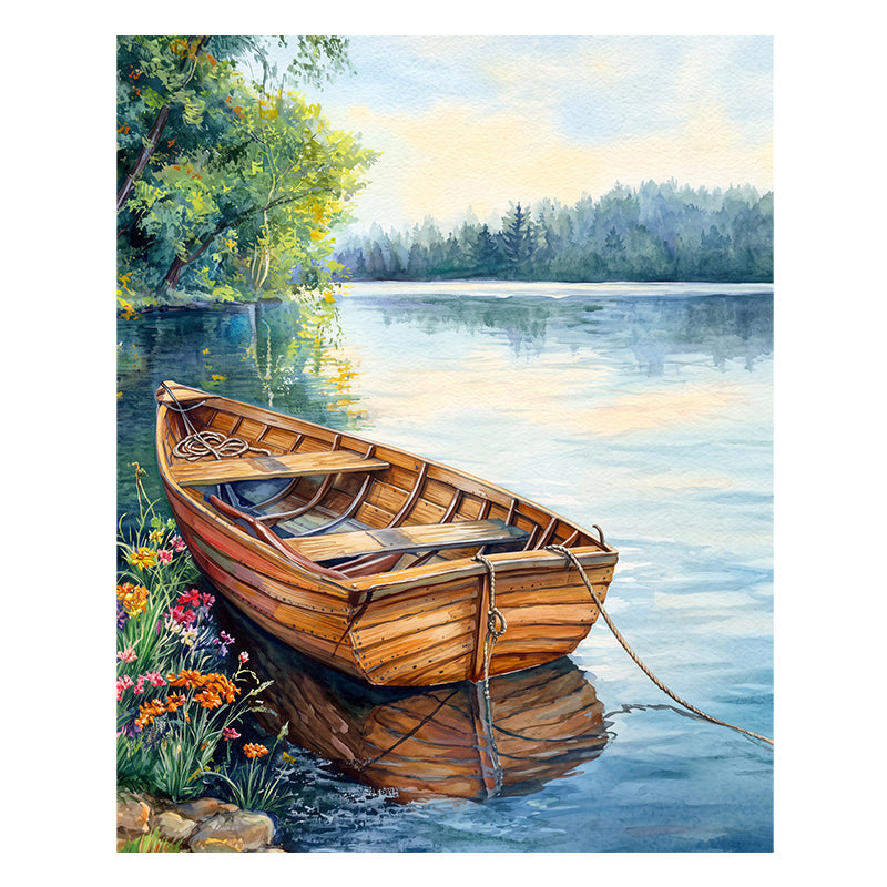 Boats in the Lake - Wooden Jigsaw Puzzle