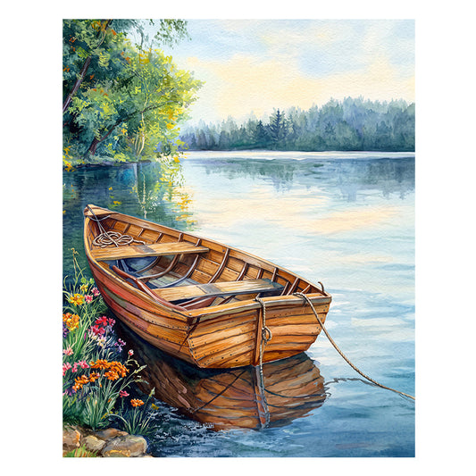 Boats in the Lake - Wooden Jigsaw Puzzle