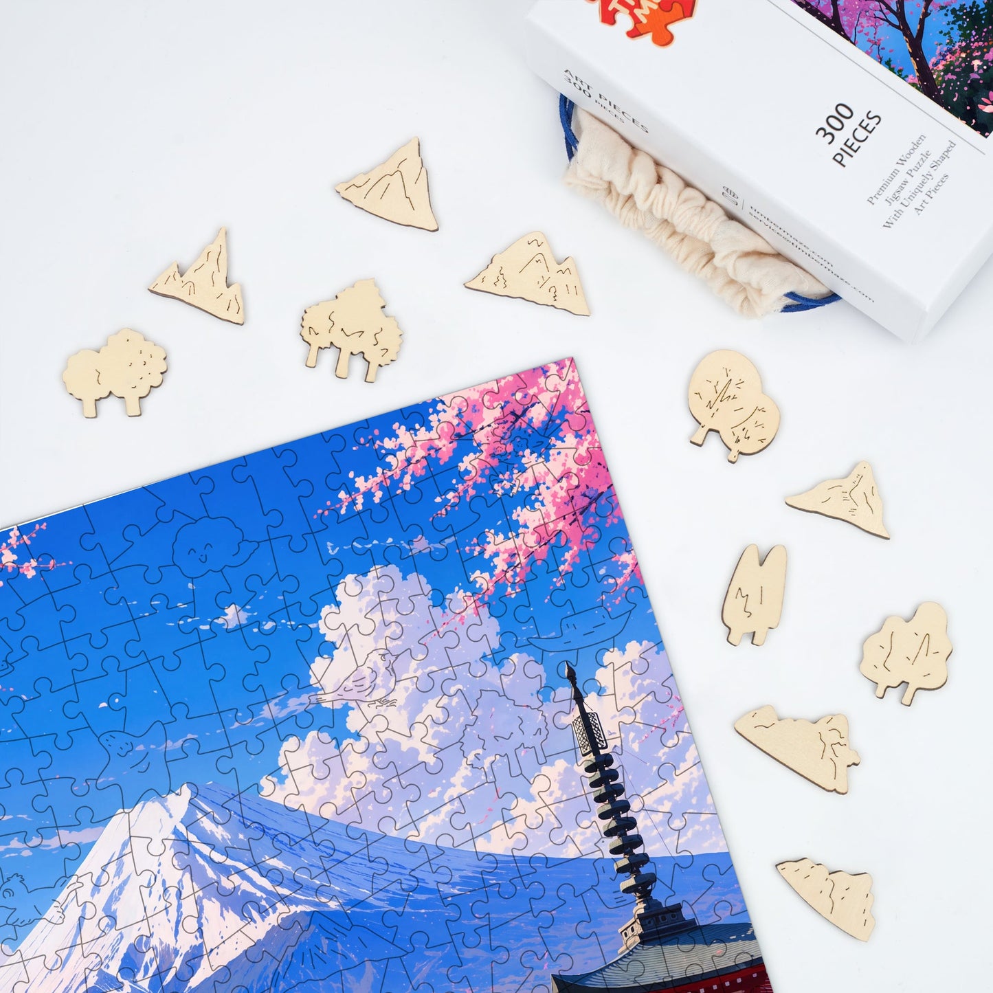 Cherry Blossom View - Wooden Jigsaw Puzzle