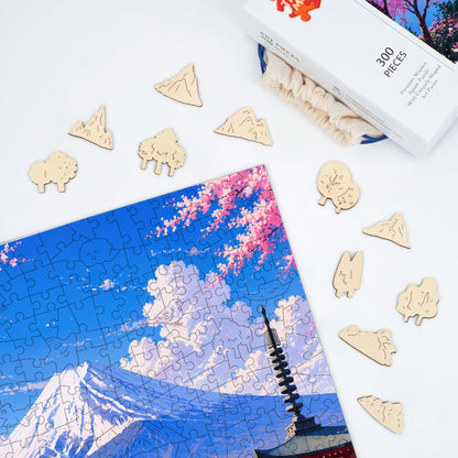 Cherry Blossom View - Wooden Jigsaw Puzzle