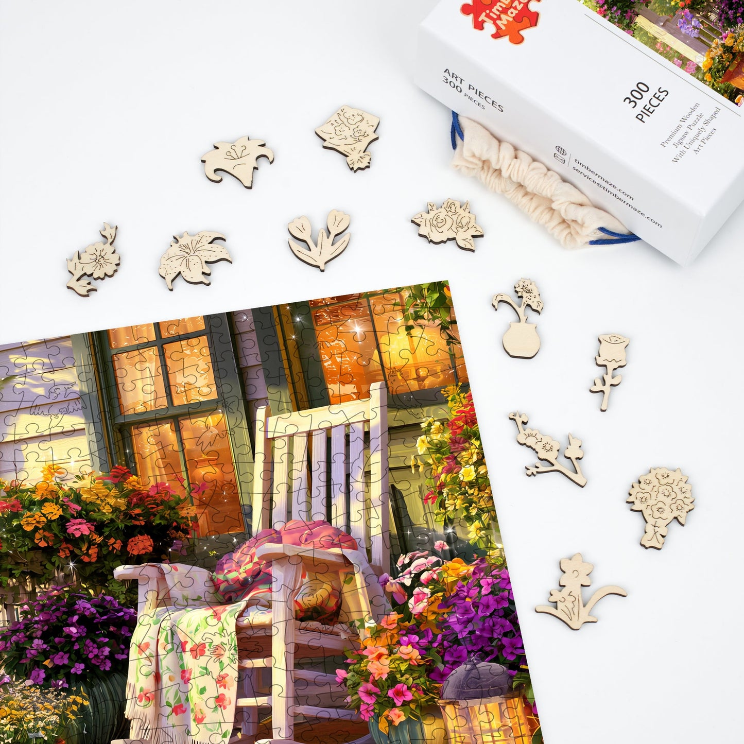 Country Rocking Chair - Wooden Jigsaw Puzzle