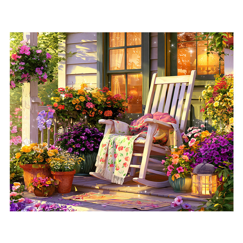Country Rocking Chair - Wooden Jigsaw Puzzle