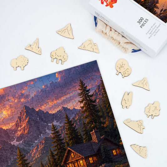 Crystal Butterfly Castle - Wooden Jigsaw Puzzle