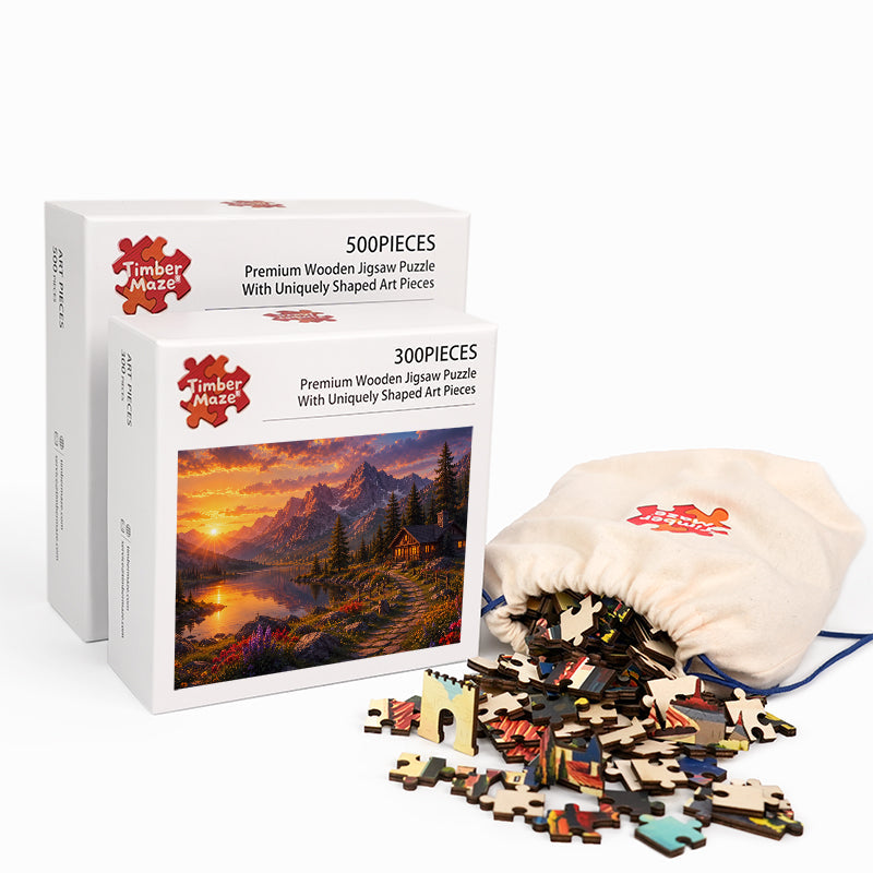 Crystal Butterfly Castle - Wooden Jigsaw Puzzle
