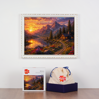 Crystal Butterfly Castle - Wooden Jigsaw Puzzle