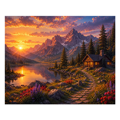 Crystal Butterfly Castle - Wooden Jigsaw Puzzle